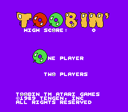 Toobin' (Homebrew) — Title screen